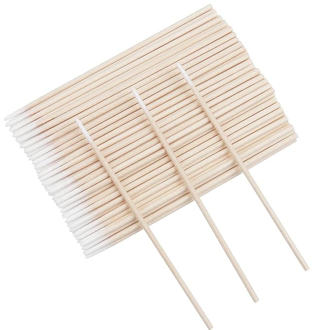 300 PCS/Sets Eyelash Extension Supplies 200pcs Disposable Pointed Micro Applicator 50pcs Eyebrow Spoolie Brush 50pcs Lip Wand Mascara Wand Makeup Tools (Bamboo kits)