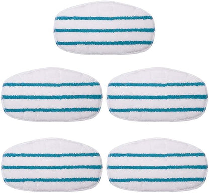 KEEPOW Steam Mop Pads Compatible with PurSteam Steam Mop Cleaner 10-in-1/ThermaPro 211, Washable/Reusable Microfiber Replacement Mopping Pads, 5 Pack