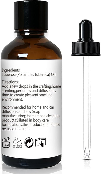 GM Gumili Tuberose Essential Oil, Home Fragrance Oil, Candle Scents Soy Wax Candle Making, Freshie Scents Oils for Soap, Dryer Balls, Diffusers, Laundry, Slime -1 oz /30ml