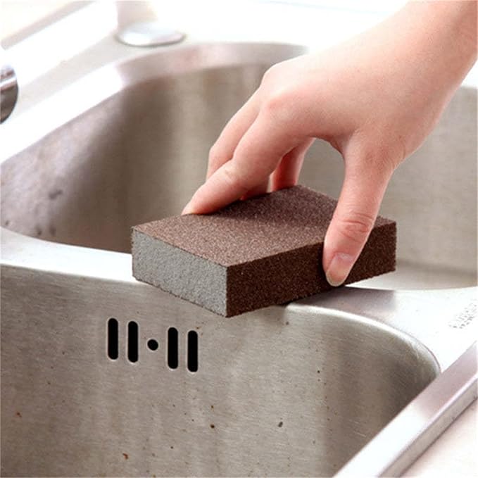 1 Pack Non-Scratch Sponges, Emery Sponges, Cleaning Sponge, Scrubbing Sponges, Kitchen Sponges, Dish Sponges, Kitchen Cleaner Tool, for Kitchen, Household, Cookware, Bathroom