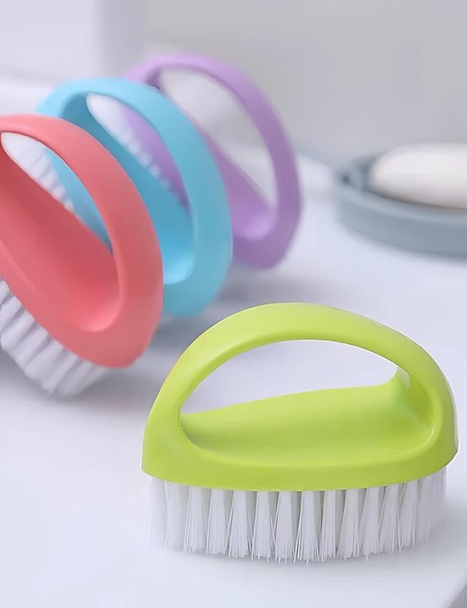 2Pack Heavy Duty Scrubbing Brushes, Stiff Nylon Bristles Scrubber Cleaner Brush Multi-Purpose Cleaning Brush, Durable Small Cleaning Brush for Bathroom/Sink/Kitchen/Bathtub/Floor