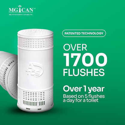 MGICAN Patented Automatic Toilet Bowl Cleaner System (ATCS) 1700+ Flushes - Non Toxic Toilet Bowl Cleaners for Hard Water Stains - UL-Certified Toilet Cleaner 1 Year Supply (4 Pack)