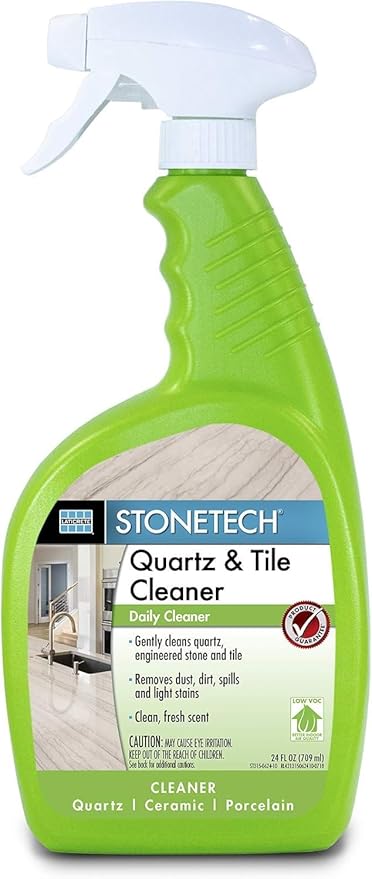 Quartz & Tile Cleaner, Household All Purpose Cleaning Solution for Bathroom, Toilet, Countertop & Kitchen Sink, Multipurpose Liquid Spray Cleaner on Quartz, Ceramic & Porcelain, 24 oz