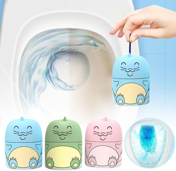 Toilet Cleaner & Toilet Deodorizer Wonder, Toilets Bowl Cleaner Bottle, with Cute Dinosaur Design, 2 in 1 Efficient Cleaning and Deodorization, Long-lasting Fragrance, for Bathroom, House (3 Pcs)