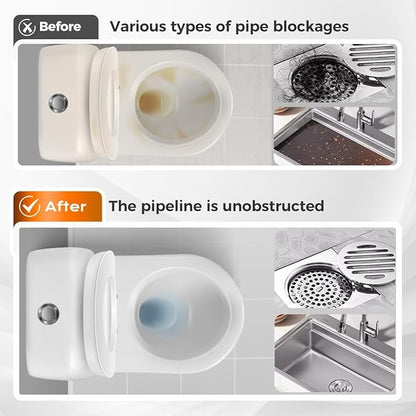 25 Inch Flexible Drain Snake Set, Professional Hair & Clog Remover Tool for Bathroom & Kitchen, Easy-to-Use Sink Cleaner with Comfort Grip for Home (20 Pcs)