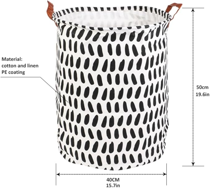 1PC Folding Laundry Basket Round Storage Bin Bag Large Hamper Collapsible Clothes Toy Basket Bucket Organizer Large Capacity