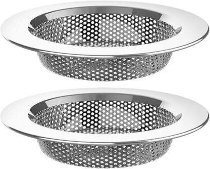 2PCS - Windran Kitchen Sink Drain Strainer, Upgraded Double-Layer Safe Design for Most Kitchen Sink Drain Basket, (4.3 Inch)