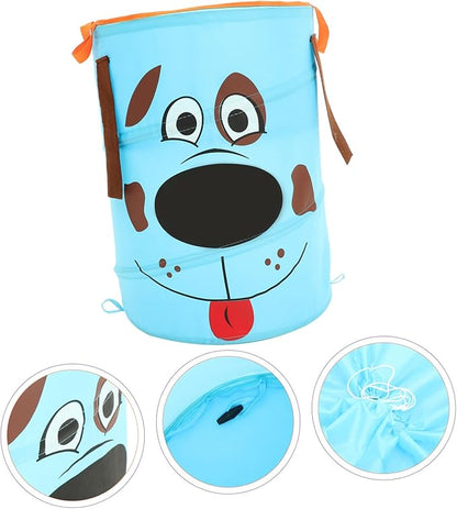 1Pc Foldable Fabric Storage Bucket with Aluminum Handles Large Capacity Portable Basket for Laundry Toys Clothes and Sundries Sky-blue Nordic Style Organizer for Dormitory Bedroom Nursery