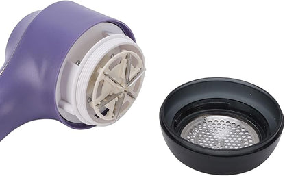 Sorandy Fabric Shaver, Electric Lint Remover Rechargeable with 3 Speeds, Digital Display 6 Leaf Blades Portable Sweater Defuzzer, Ideal for Clothes, Furniture, Sweater & Blanket (Purple)