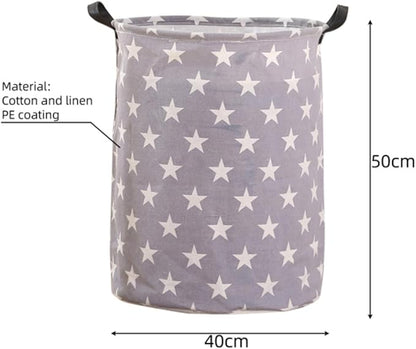 1PC Folding Laundry Basket Round Storage Bin Bag Large Hamper Collapsible Clothes Toy Basket Bucket Organizer Large Capacity