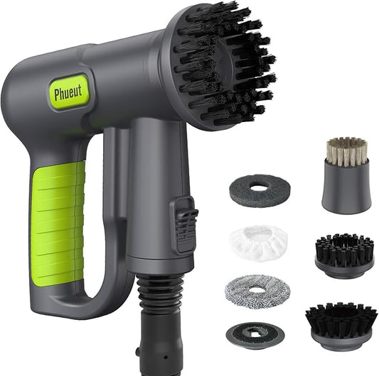 Electric Spin Scrubber Cordless, 2 Speeds Power Cleaning Brush, 150 Mins Runtime Rechargeable Shower Scrubber with 9 Replaceable Accessories for Bathroom, Tile, Grout, Kitchen, Floor, Car