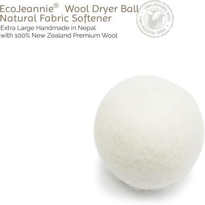 Wool Dryer Ball 1 Piece - Premium XL Organic Eco-Friendly Natural Unscented Non-Toxic Felt Laundry Ball
