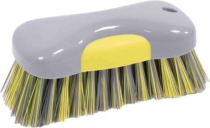 Heavy Duty Stiff Bristle Brush for Carpet and Upholstery Cleaning, Automotive and Home Scrubbing