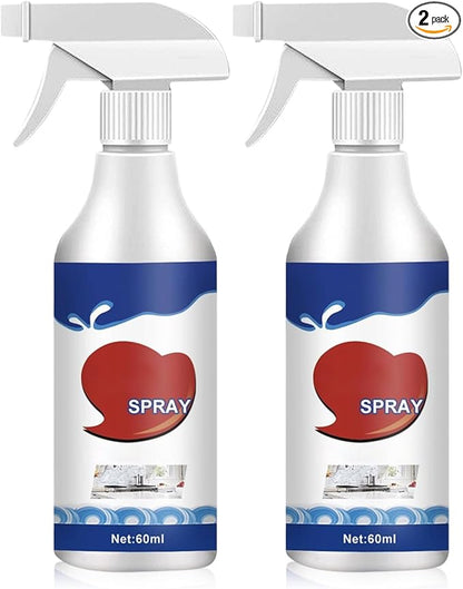 Jue Fish Quick-Acting Foaming Stain Remover Spray Cleaner Foam, All Purpose Household Cleaner Spray,Suitable for Walls,Tiles, Floors, Sinks, Bathtubs and Toilets(2 Pcs)