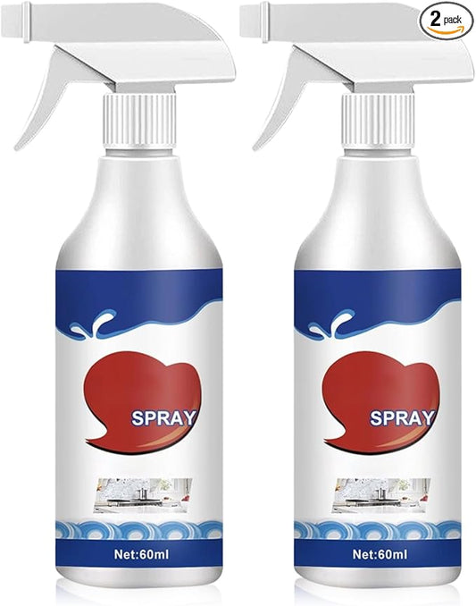 Jue Fish Quick-Acting Foaming Stain Remover Spray Cleaner Foam, All Purpose Household Cleaner Spray,Suitable for Walls,Tiles, Floors, Sinks, Bathtubs and Toilets(2 Pcs)
