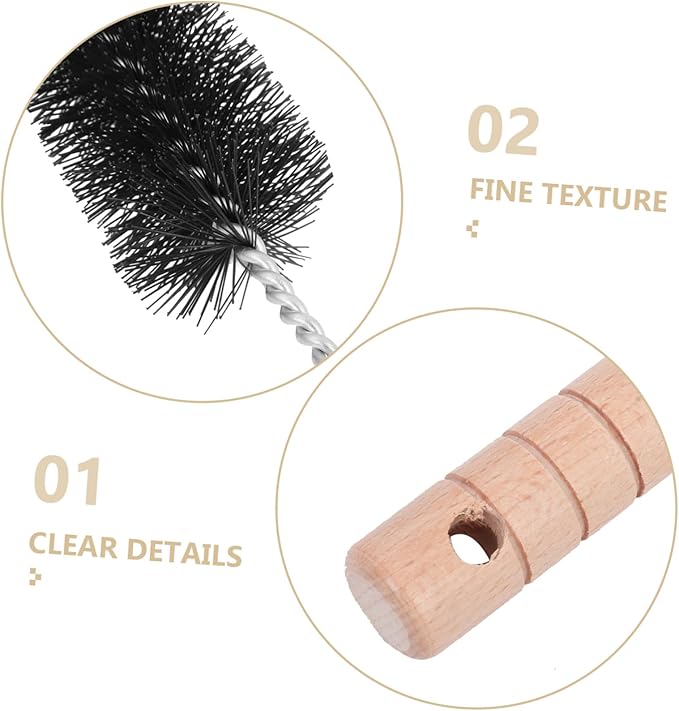 Healifty 2pcs Wooden Handle Washing Machine Cleaning Brush for Home Use Multi Angle Dryer and Pipe Cleaner with Comfortable Grip Practical Design for Thorough Maintenance