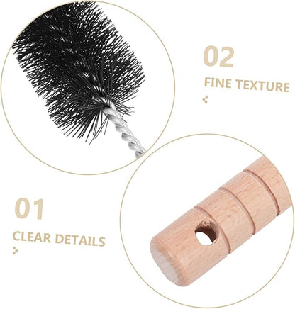 Healifty 2pcs Wooden Handle Washing Machine Cleaning Brush for Home Use Multi Angle Dryer and Pipe Cleaner with Comfortable Grip Practical Design for Thorough Maintenance