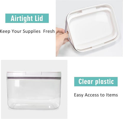 Laundry Pods Container Holder with Lid, Laundry Room Storage Container for Detergent Pods Laundry Powder Scent Booster Container with Scoop