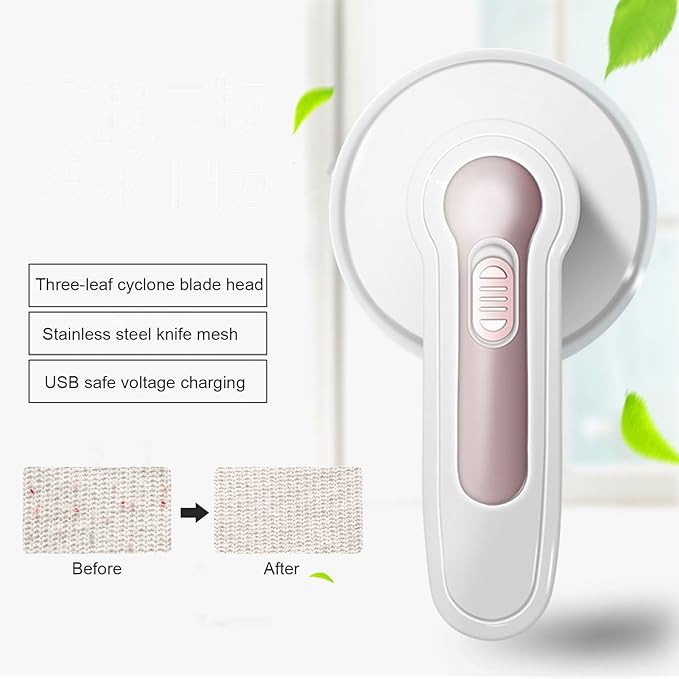Sweater Shaver Fabric Shaver Electric Lint Remover with Ergonomic Handle Portable Rechargeable Clothes Fuzz Remover Electrostatic Brush 1 Set