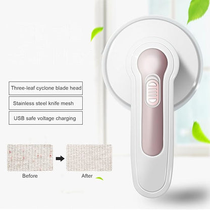 Sweater Shaver Fabric Shaver Electric Lint Remover with Ergonomic Handle Portable Rechargeable Clothes Fuzz Remover Electrostatic Brush 1 Set