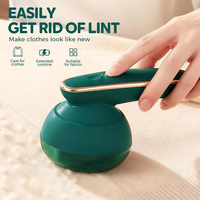 Rechargeable Fabric Shaver, 2025 New Electric Lint Remover, Multi-Functional Pill Remover for Clothes and Furniture, Portable Sweater Defuzzer for Home Use (White)