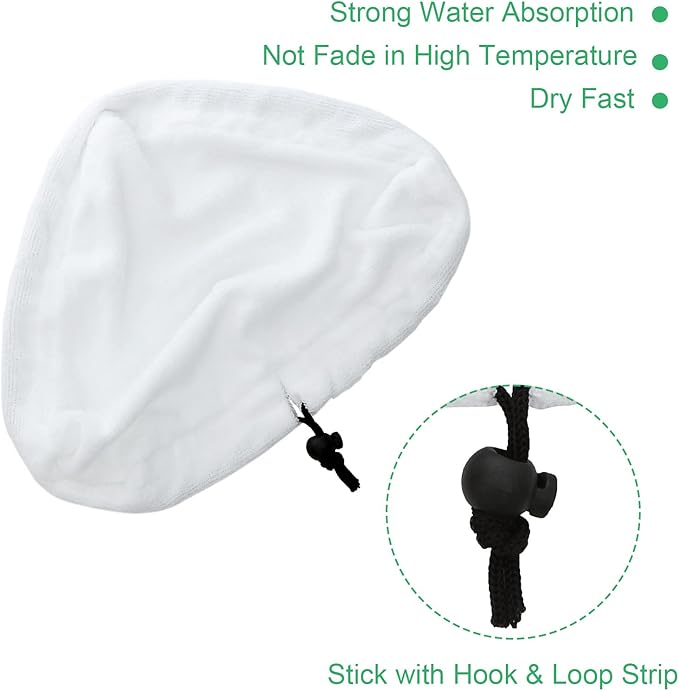 12 PCS Replacement Triangle Steam Mop Pads Reusable Washable Microfiber Steamer Cleaning Pads Compatible for Steamboy X5 H2O H20 S302 S001