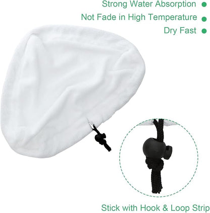12 PCS Replacement Triangle Steam Mop Pads Reusable Washable Microfiber Steamer Cleaning Pads Compatible for Steamboy X5 H2O H20 S302 S001