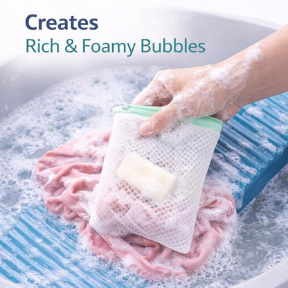 5 Pack Small Mesh Laundry Bags for Delicates (4.7 x 5.5 Inch), Mini Wash Bags for Laundry Pods, Socks & Underwear, Prevent Loss & Tangling, Reusable Foldable Washing Bags for Home & Travel