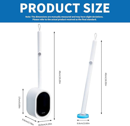 SOPAMI Disposable Toilet Cleaning System - Toilet Wand Kit with 16 High-Performance Refills, Wall Mounted Toilet Brush and Holder for Deep Cleaning Bathroom