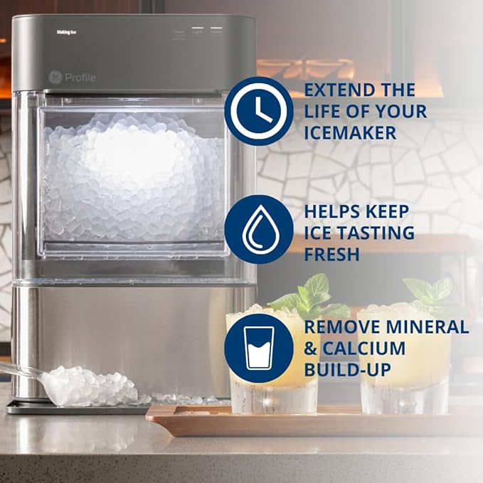 GE Profile Opal | Cleaning Supplies Kit for Opal Nugget Ice Maker | Ice Machine Cleaner Kit Includes (1) 5 oz Bottles of Cleaning Solution, (1) Cleaning Sponge