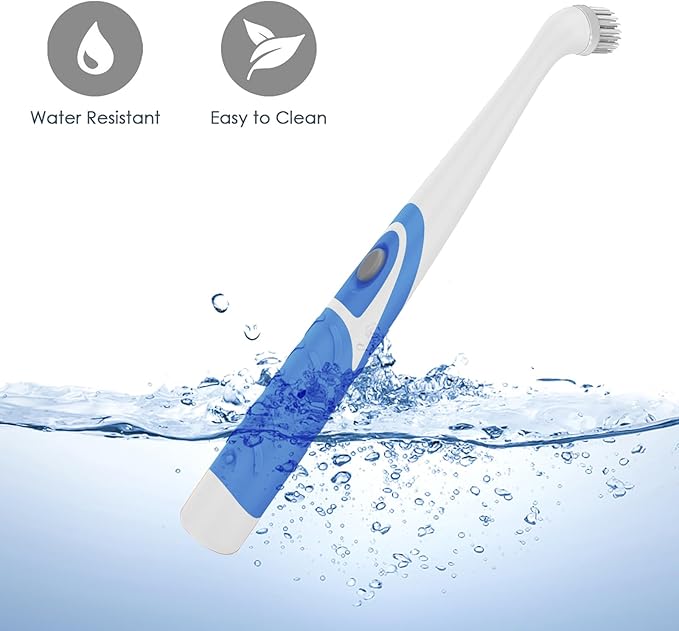Electric Battery Powered Scrub Brush, Cordless Electric Cleaning Brush, Multi-Purpose Power Scrubber with 5 Brush Heads & 3 Sponge Pads Home, Kitchen, Bathroom, Grout, Tile, Shower, Tub