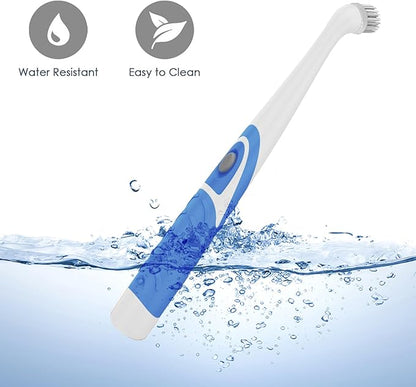 Electric Battery Powered Scrub Brush, Cordless Electric Cleaning Brush, Multi-Purpose Power Scrubber with 5 Brush Heads & 3 Sponge Pads Home, Kitchen, Bathroom, Grout, Tile, Shower, Tub