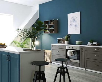 Safiyya 118"x17.7" Dark Blue Peel and Stick Wallpaper Blue Contact Paper Solid Color Removable Self Adhesive Wallpaper Decorative Vinyl Rolls for Wall Furniture