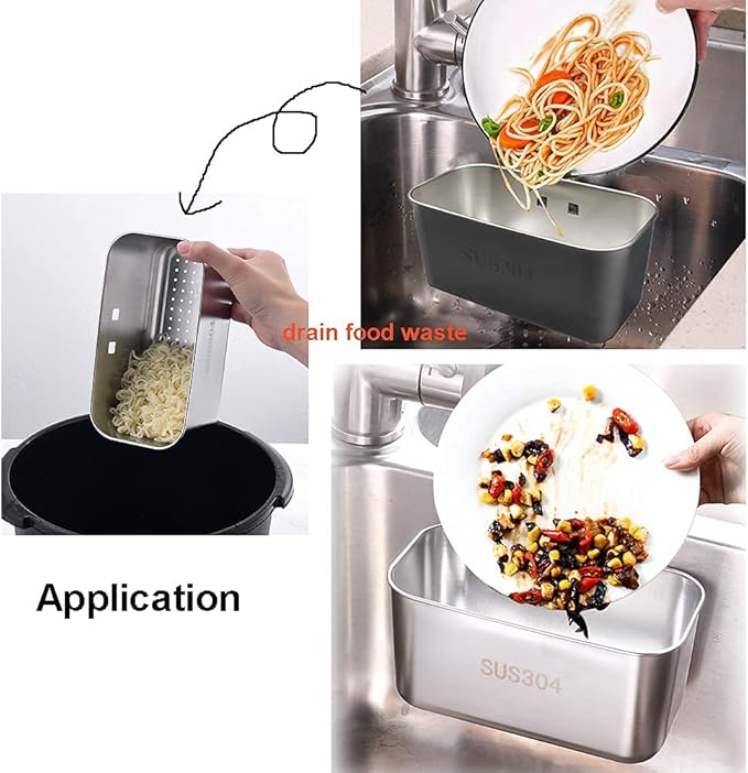Stainless Steel Sink Strainer Kitchen Food Catcher Sink Strainer Basket for Filter Kitchen Waste and Wash Vegetables Fruits