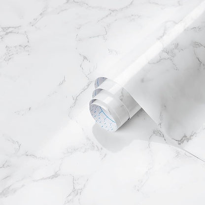 Dimoon 15.7''x161.4'' Marble Peel and Stick Wallpaper White Granite Contact Paper for Countertops Waterproof Kitchen New Environmentally Friendly Materials Thickening Upgrade Renter Friendly Vinyl