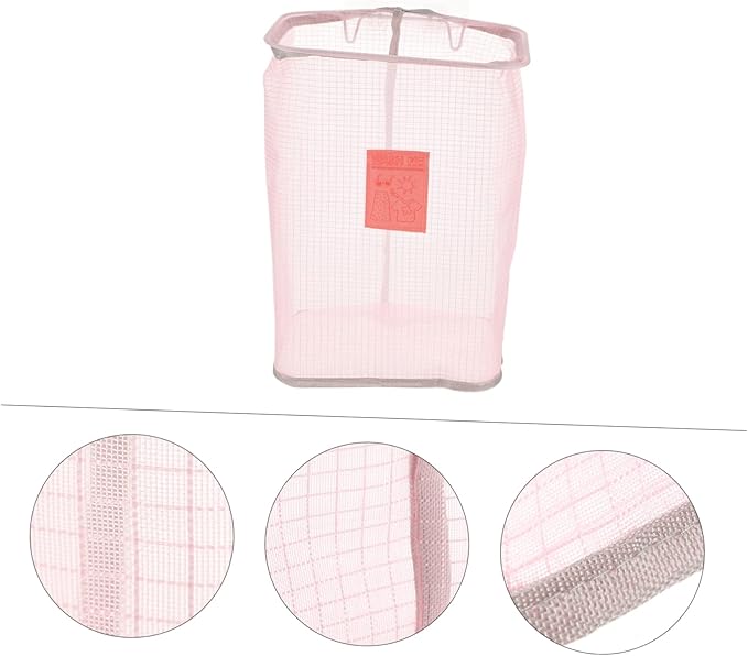 Hemobllo Folding Clothes Basket Mesh Laundry Basket Extra Large Collapsible Wall Mounting Hooks for Bathroom Clothes Storage Gray