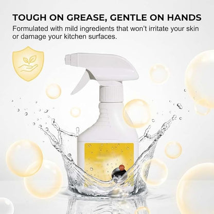 Kitchen Heavy Oil Cleaner Spray,3.38 Oz Oven Cleaner Heavy Duty,All Purpose Kitchens Heavy Oil Cleaning Agent for Countertops,Stovetop,Dishwasher,Appliances (2PC)