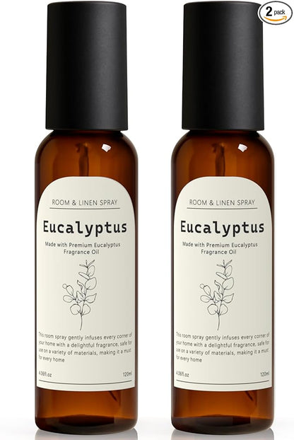 Eucalyptus Fragrance Room Spray, Long Lasting Air Fresheners for Home, Room Air Freshener & Odor Eliminator, 2 x 4.06 fl oz