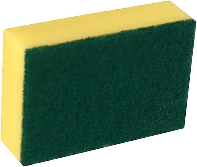 Double Sided Cleaning Sponge, Strong Absorbent Heavy Duty Scrub Sponge Non Scratching Reusable Dish Cleaning Scrub Sponge for Household Kitchen Bathroom