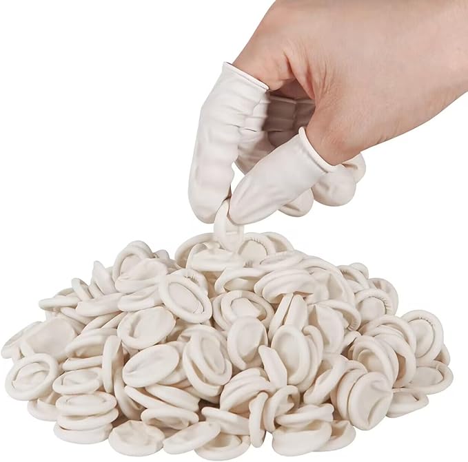tifanso Finger Cots Disposable, Medium Finger Thumb Gloves Protectors, Sleeves Covers Protection for Fingertips (Approx.210 PCS)