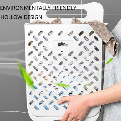 Collapsible Laundry Basket- Large Laundry Basket Hamper with 2 Handles- Space Saving Foldable Storage Container/Organizer (Large)