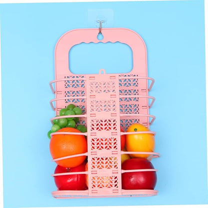 Mobestech 1pc Foldable Wall-mounted Multifunctional Basket Laundry Container Sundries Organizer for Home Storage Stylish Design Hollow View for Easy Access