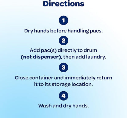 All Free Clear, Advanced OXI, Mighty Pacs, Laundry Detergent Pacs, Stainfighting, Unscented and Hypoallergenic for Sensitive Skin, 56 Count (Pack of 2)