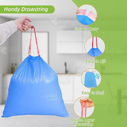 MakMeFre 8 Gallon Drawstring Tall Kitchen Trash Bags,Clean Fresh Scent and Heavy Duty Garbage Bags(100 Count,50x60cm)