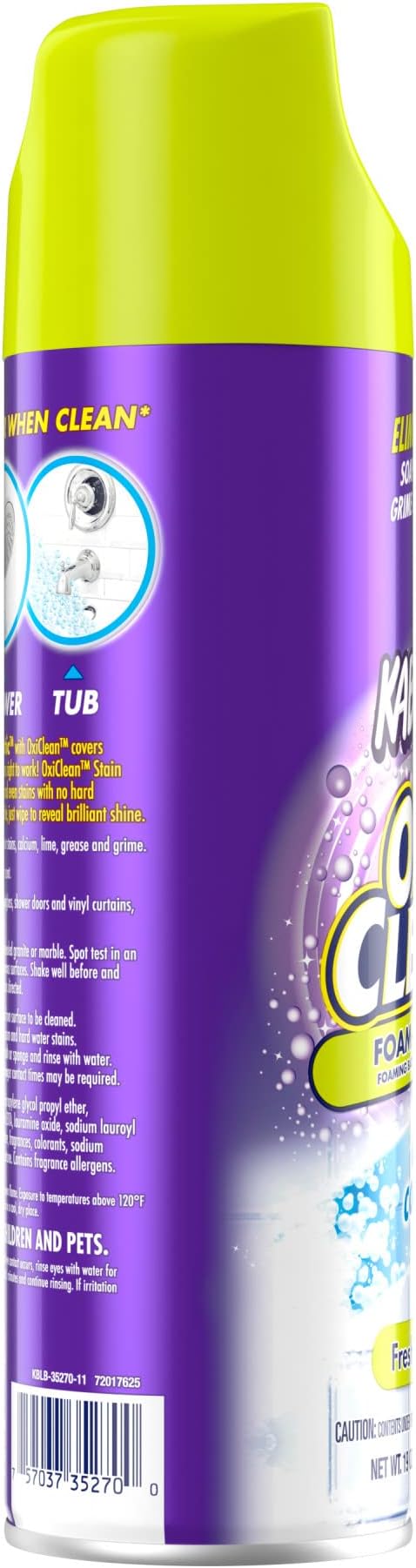 Kaboom Foam-Tastic Foaming Bathroom Cleaner, Fresh Scent, Spray Can, Eliminates Soap Scum, Grime and Stains,, 19 Oz (Pack of 8)