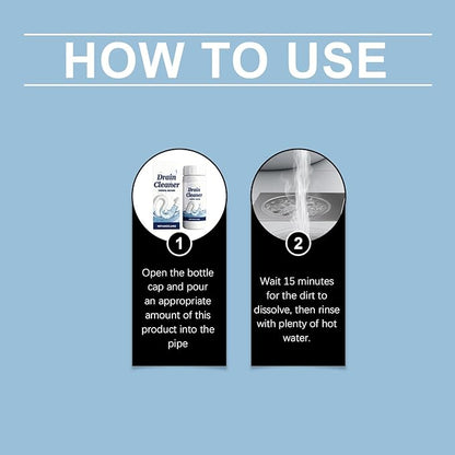 Drain Clog Remover, Powerful Pipe Dredging Agent, Sink & Drain Cleaner Powder, Dredging Agent for Kitchen Toilet Pipeline Quick Cleaning Tool (1)