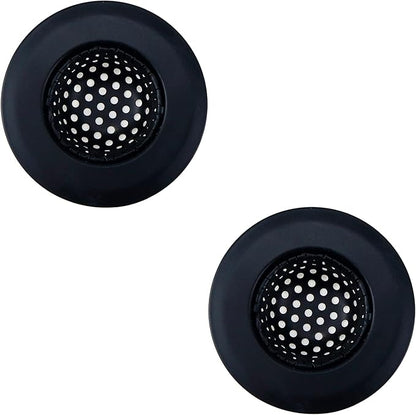Antrader Kitchen Sink Strainer ,2.17" Top / 1.18" Basket,Stainless Steel Sink Drain Strainer,Black,2 Pack