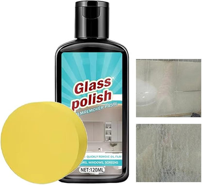 Shower Glass Cleaner - 120ml Bathroom Spray, Deep Cleaning Stain Remover for Window Mirror Faucet, Polishing Compound for Ceramic Stainless Steel Patio, Household Shine