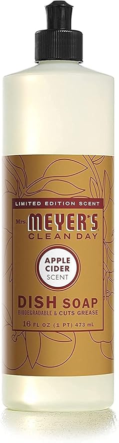 Mrs. MEYER'S Liquid Dish Soap Variety Pack, 1 Apple Cider, 1 Mum, 2 CT