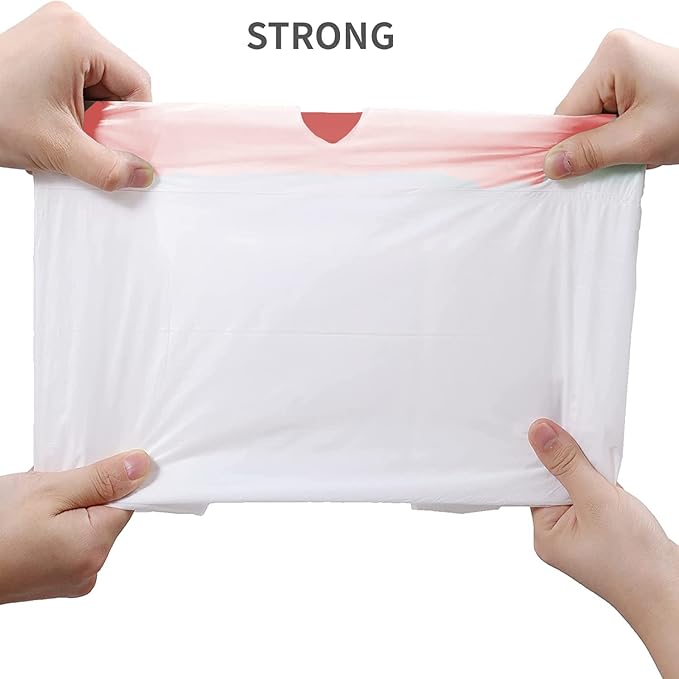 BEIDOU-PAC 30 Gallon Trash Bags Drawstring, 150 Count, White | Unscented | Heavy Duty Multi-purpose Garbage Bags Can Liners for Business Home Kitchen Commercial and Industrial